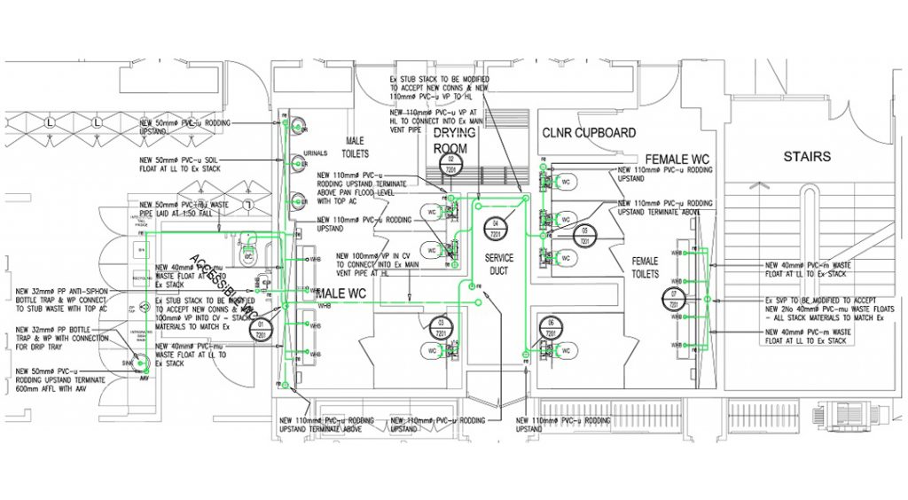 m&e drawing (drainage services)